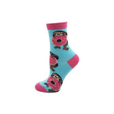 Happy Doughnut Sloth Socks